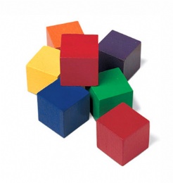 Wood Cubes in multi-colors