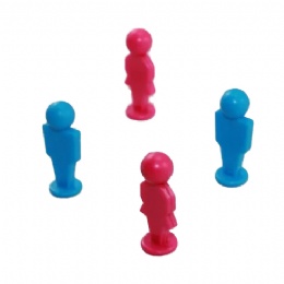 Plastic Pawns Male and Female