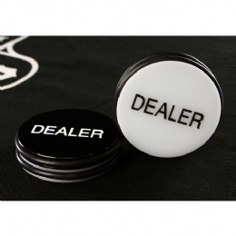 3 Inch Large Double Sided TEXAS HOLDEM Poker Dealer Button